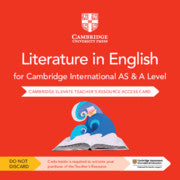 9781108457361, Cambridge International AS & A Level Literature in English Digital Teacher's Resource Access Card Second Edition