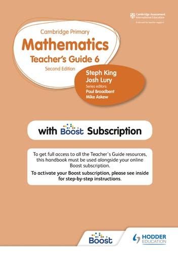 9781398300835, Cambridge Primary Mathematics Teacher's Guide Stage 6 with Boost Subscription