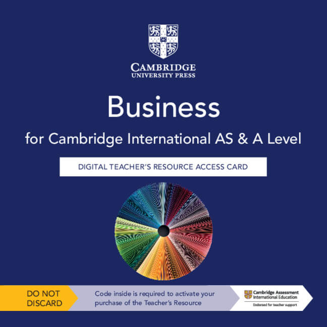 9781108940696, Cambridge International AS & A Level Business Digital Teacher’s Resource Access Card