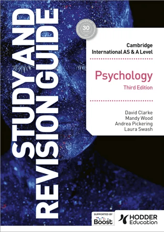 9781398359406, Cambridge International AS/A Level Psychology Study and Revision Guide Third Edition Boost eBook