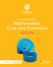 9781009343671, NEW Cambridge IGCSE Mathematics Core and Extended Coursebook with Digital version (2 years)