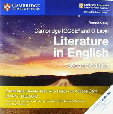 Cambridge IGCSE® and O Level Literature in English Cambridge Elevate Teacher’s Resource Access Card (Cambridge International IGCSE)