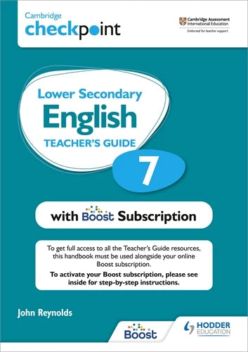 9781398300668, Cambridge Checkpoint Lower Secondary English Teacher's Guide 7 with Boost Subscription