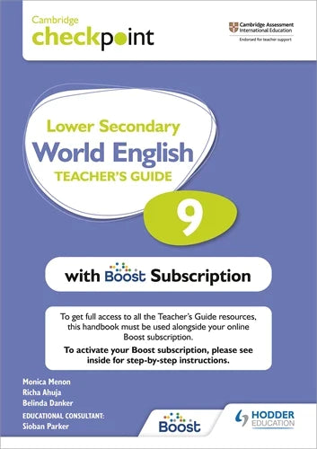 9781398307711, Cambridge Checkpoint Lower Secondary World English Teacher's Guide 9 with Boost Subscription
